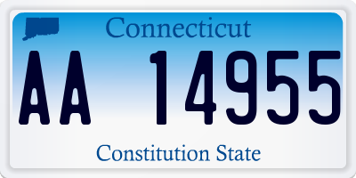 CT license plate AA14955