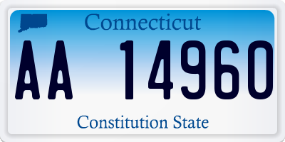 CT license plate AA14960