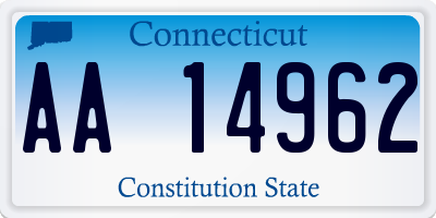 CT license plate AA14962