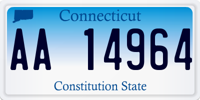 CT license plate AA14964