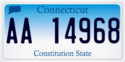 CT license plate AA14968