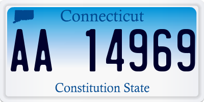 CT license plate AA14969