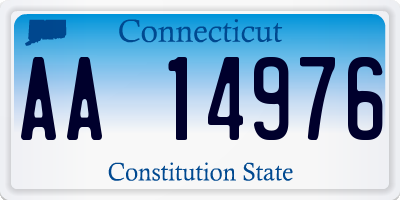 CT license plate AA14976