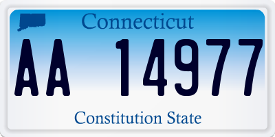 CT license plate AA14977