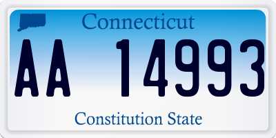 CT license plate AA14993