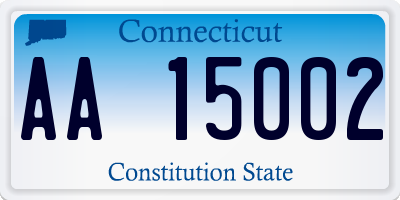 CT license plate AA15002