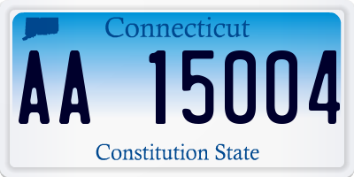 CT license plate AA15004