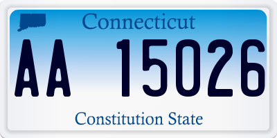 CT license plate AA15026