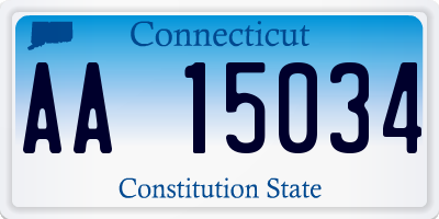 CT license plate AA15034