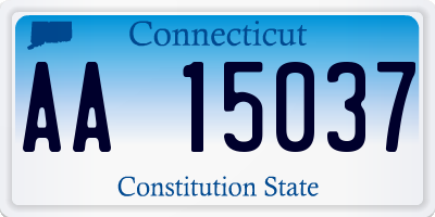 CT license plate AA15037