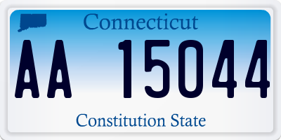 CT license plate AA15044