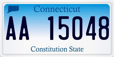 CT license plate AA15048