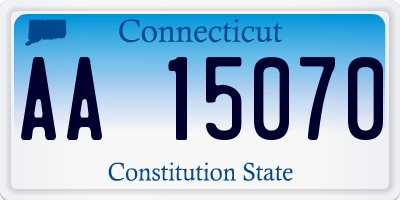 CT license plate AA15070