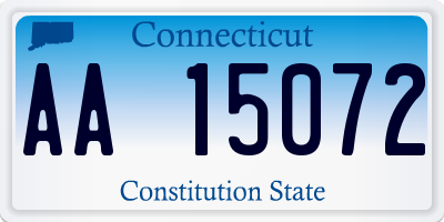 CT license plate AA15072