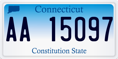 CT license plate AA15097