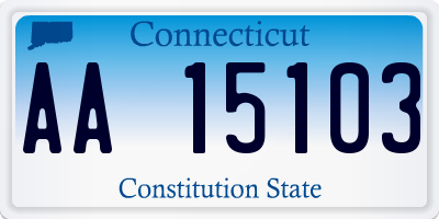 CT license plate AA15103