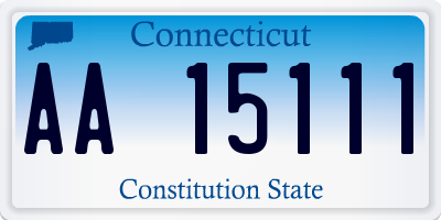 CT license plate AA15111