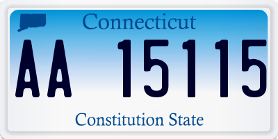 CT license plate AA15115