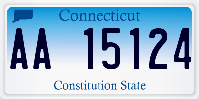 CT license plate AA15124