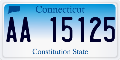 CT license plate AA15125