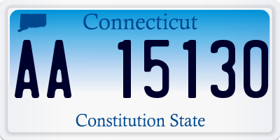 CT license plate AA15130