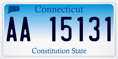 CT license plate AA15131