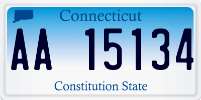 CT license plate AA15134