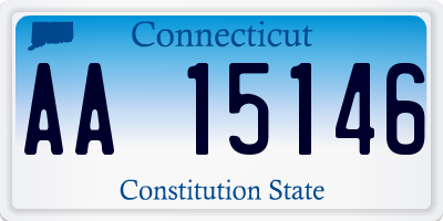 CT license plate AA15146