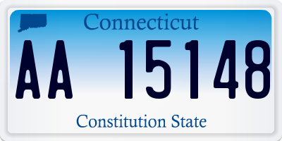 CT license plate AA15148