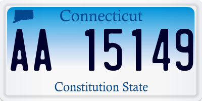 CT license plate AA15149