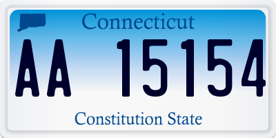 CT license plate AA15154