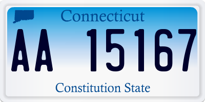 CT license plate AA15167