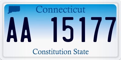 CT license plate AA15177