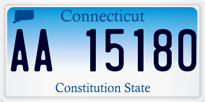 CT license plate AA15180