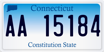 CT license plate AA15184