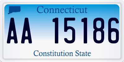 CT license plate AA15186