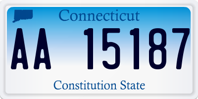 CT license plate AA15187