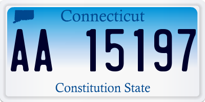 CT license plate AA15197