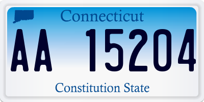 CT license plate AA15204