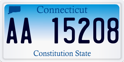 CT license plate AA15208