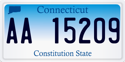 CT license plate AA15209