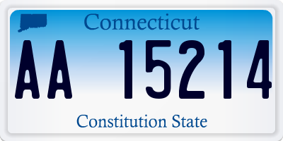 CT license plate AA15214