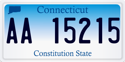 CT license plate AA15215