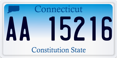 CT license plate AA15216