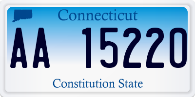 CT license plate AA15220