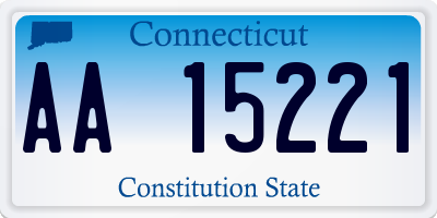 CT license plate AA15221