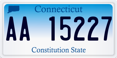 CT license plate AA15227