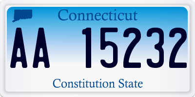 CT license plate AA15232