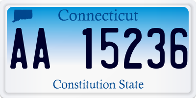 CT license plate AA15236