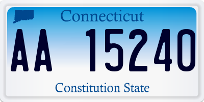 CT license plate AA15240